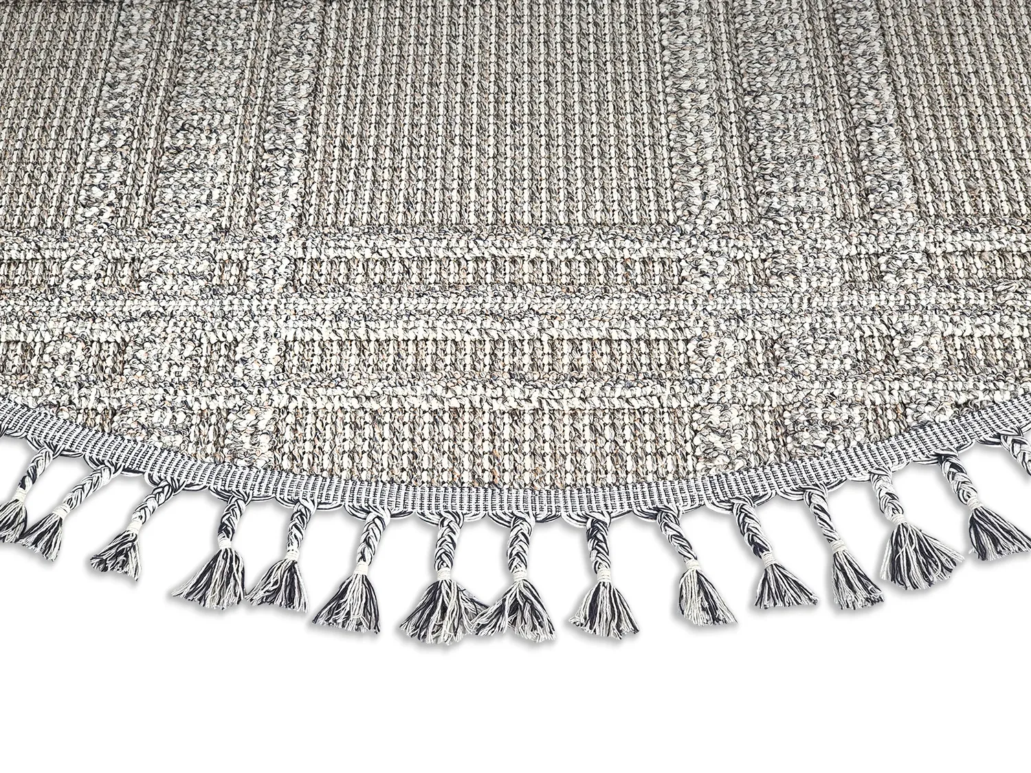 Tapis rond - Intérieur/Extérieur Victoria (gris)
