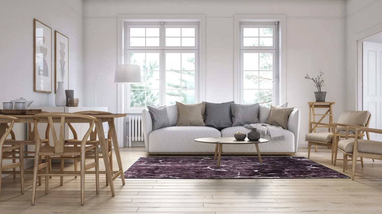 Tapis Wilton - Vieste (noir/blanc)