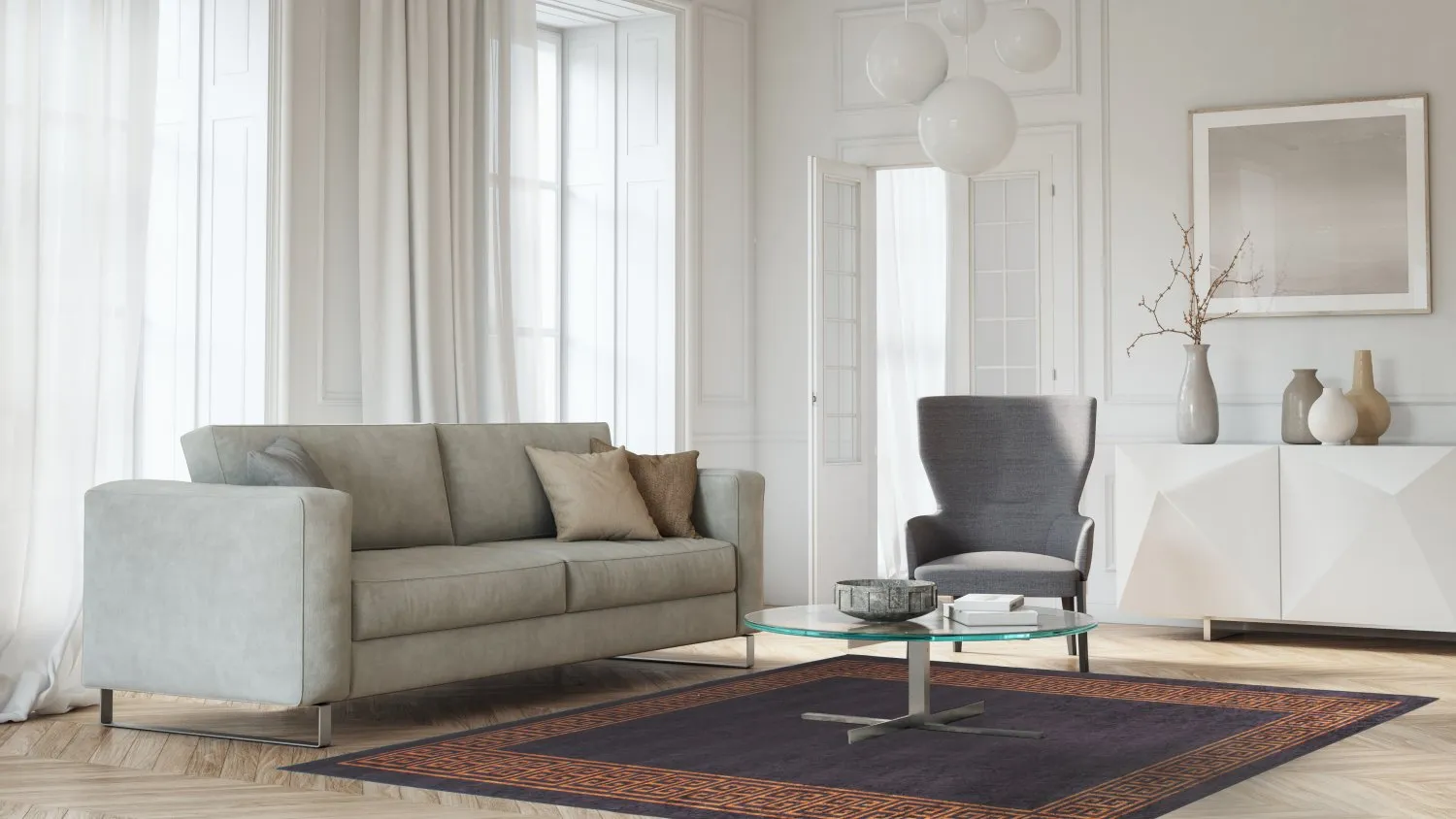 Tapis Wilton - Kuba (noir/marron)