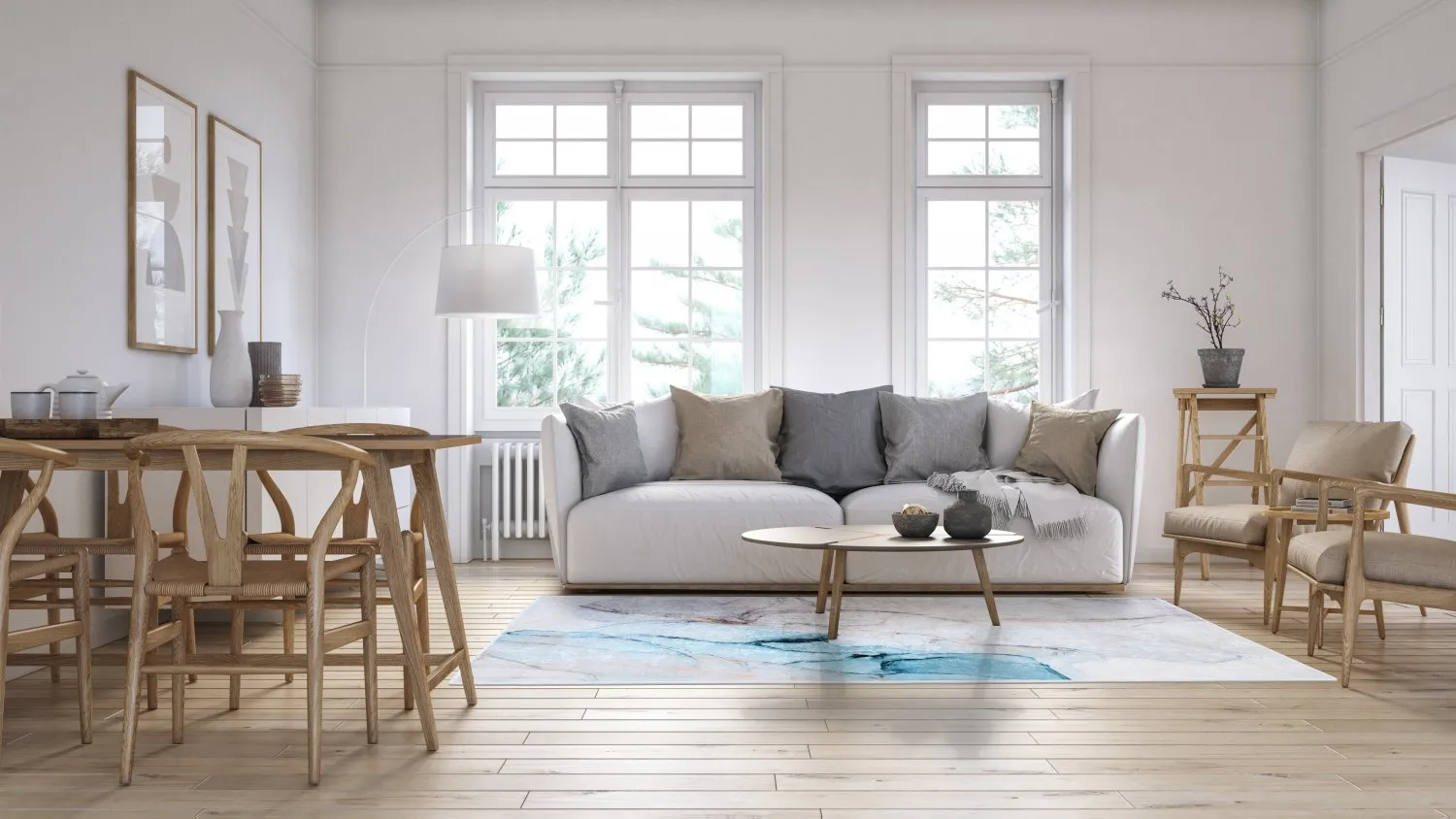 Tapis Wilton - Koloa (bleu)