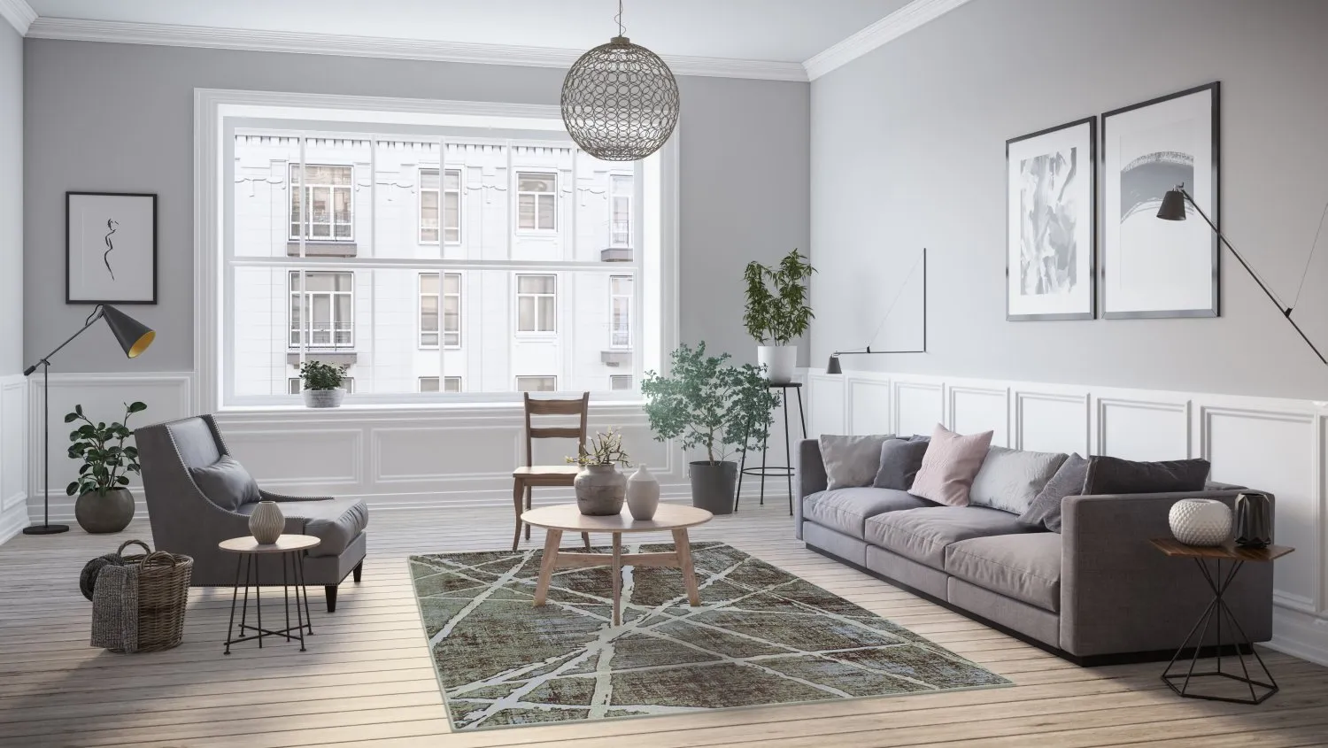 Tapis Wilton - Lagos (gris)