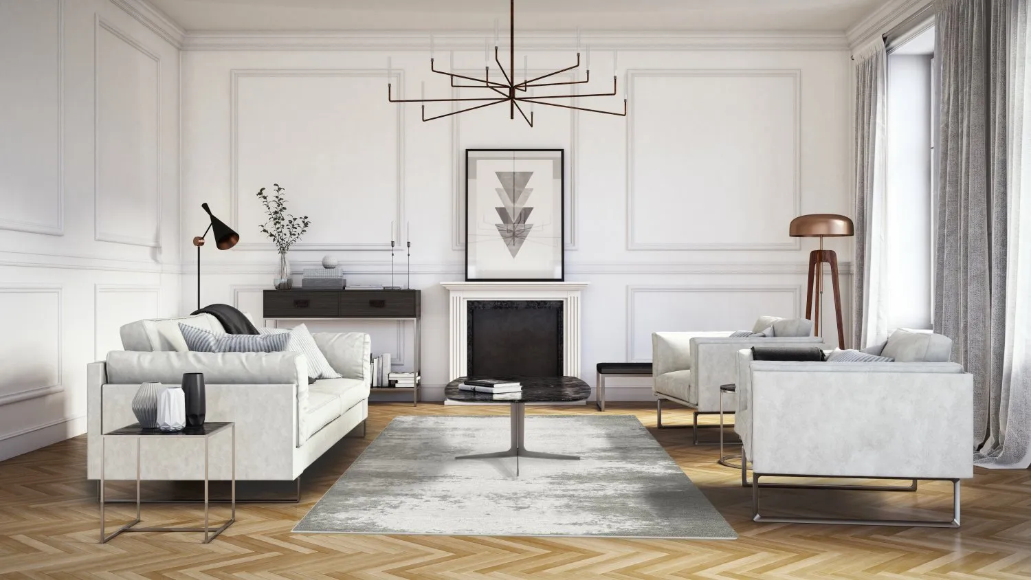 Tapis Wilton - Zarzi (gris)