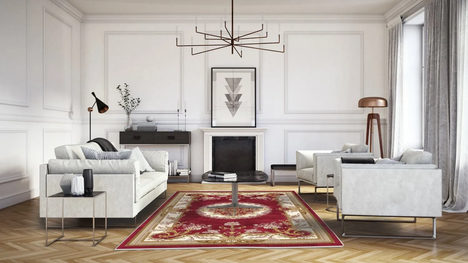 Tapis Wilton - Marand (rouge)