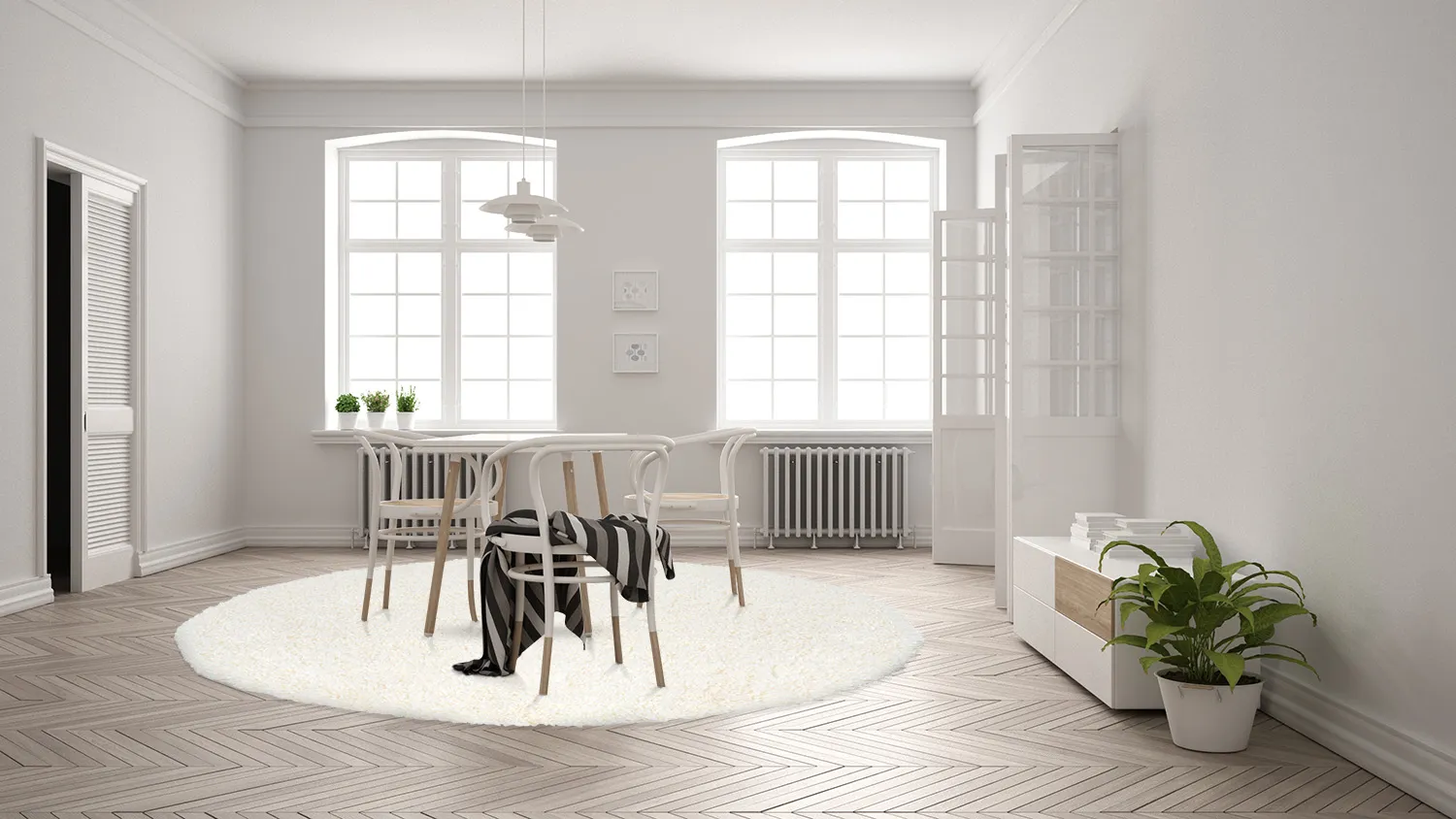 Tapis ronds - Antuco (blanc)