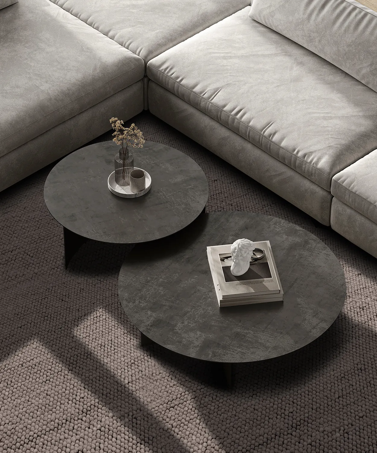 Tapis rond - Avafors Wool Bubble (marron)