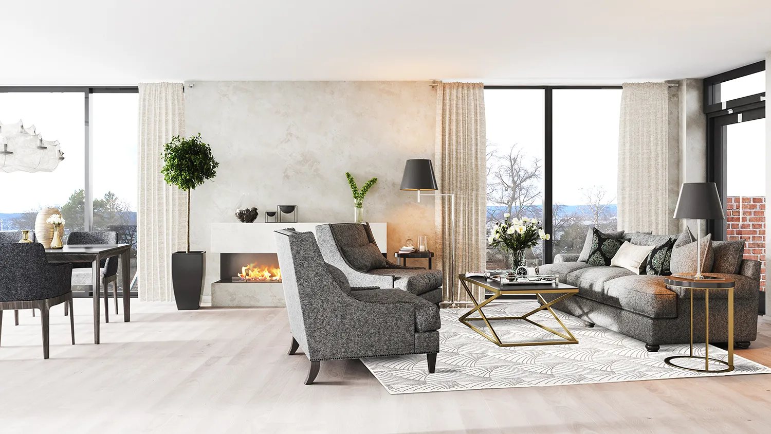 Tapis d’intérieur et d’extérieur - Beau (beige)