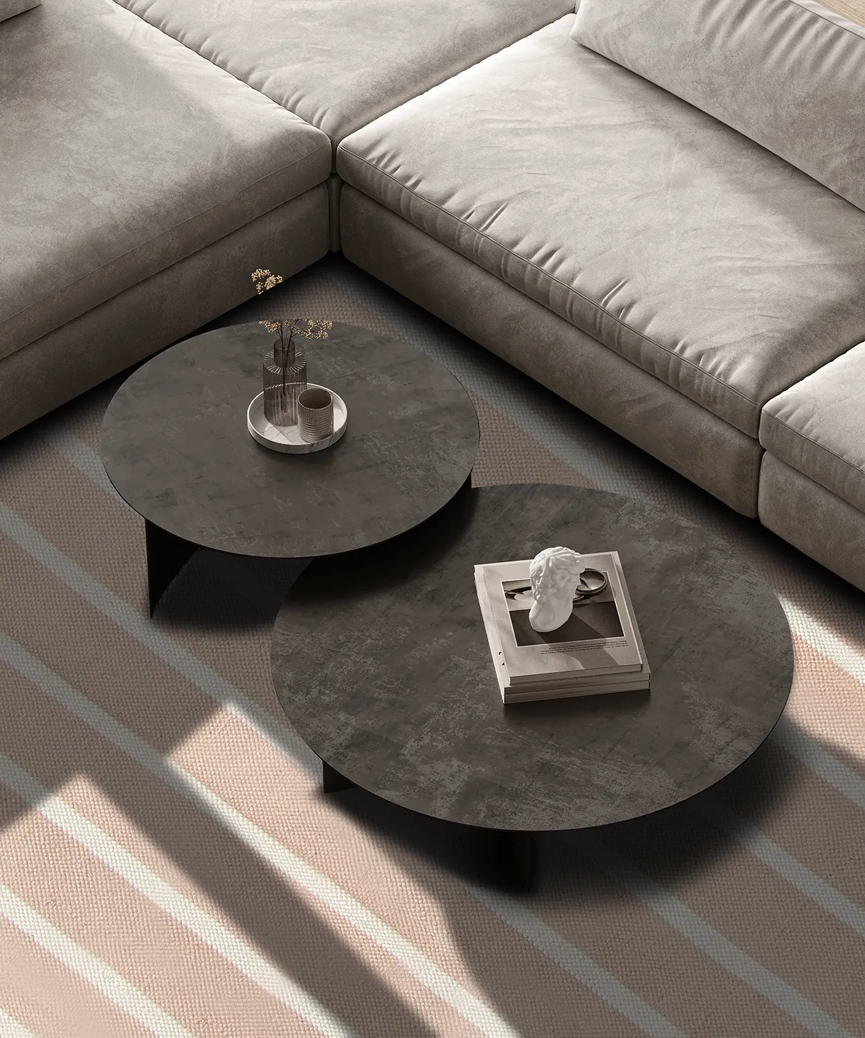 Tapis en coton - Helle (rose)