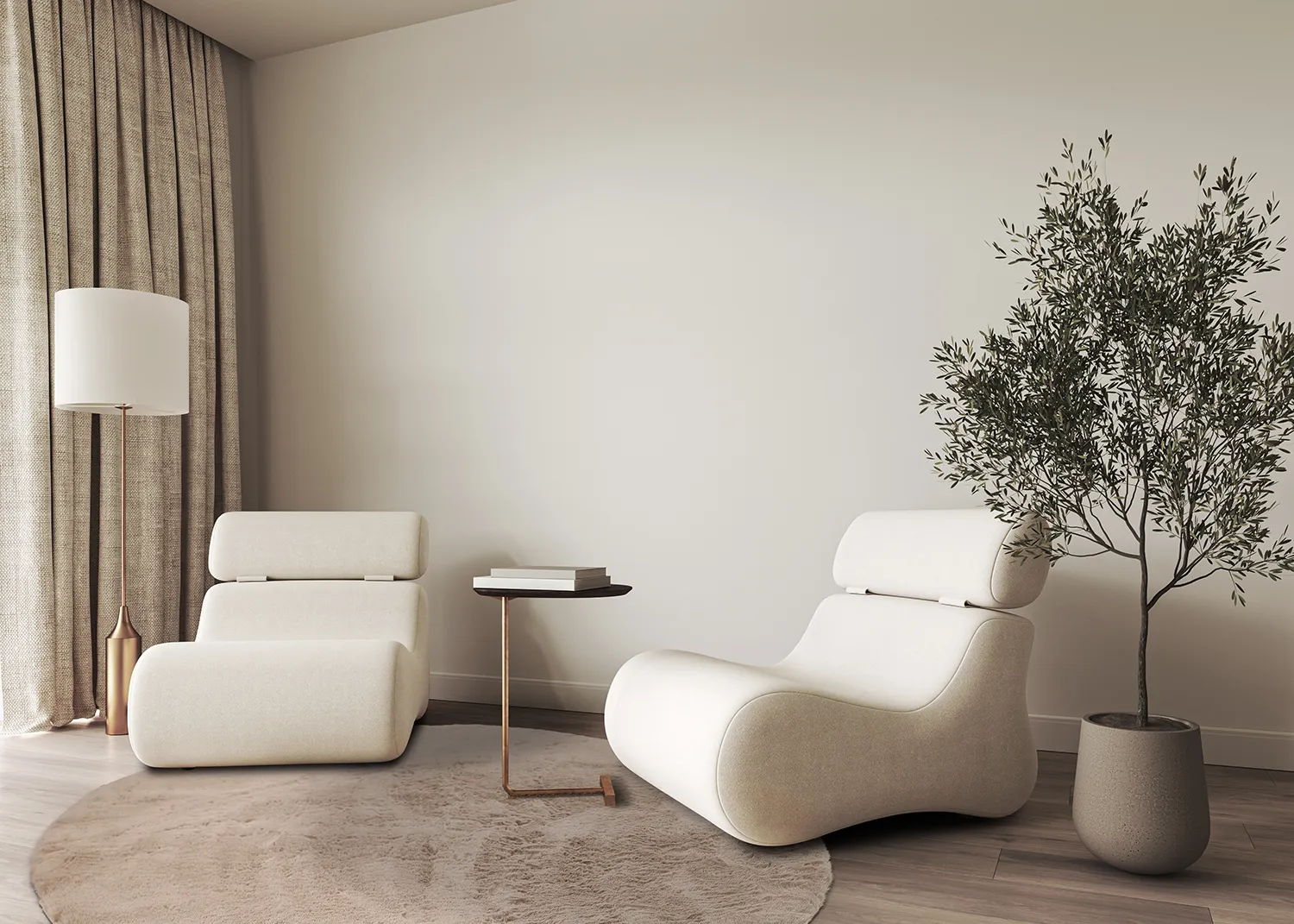 Tapis ronds - Cloud Super Soft (taupe)