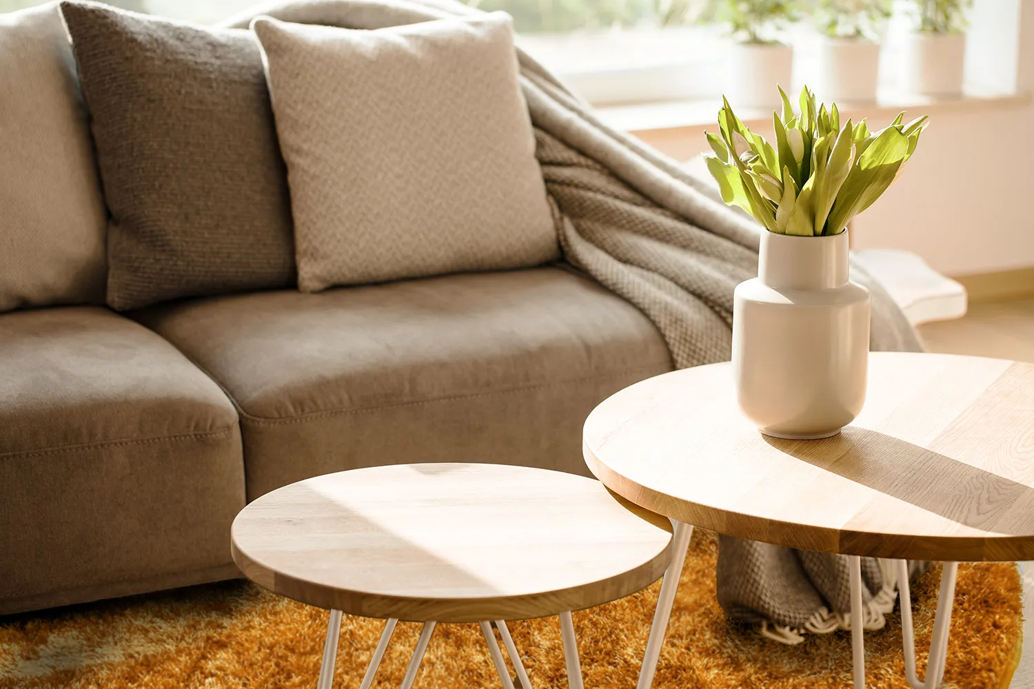 Tapis ronds - Cosy (ocre)