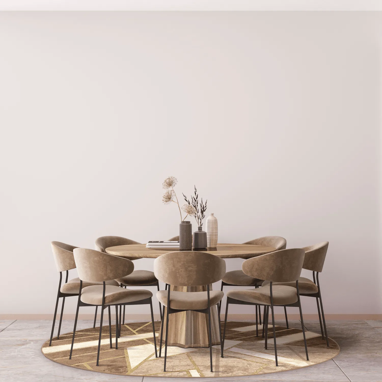 Tapis rond - Amasra (beige)