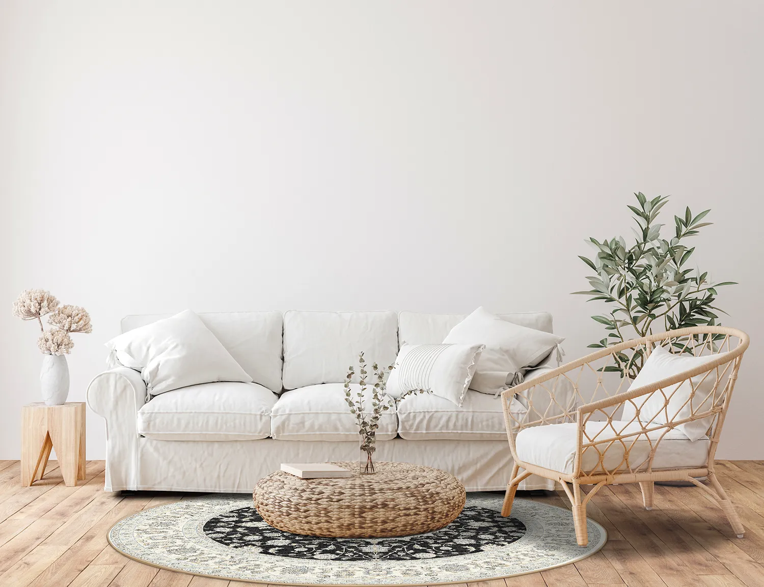 Tapis rond - Arabella (noir)