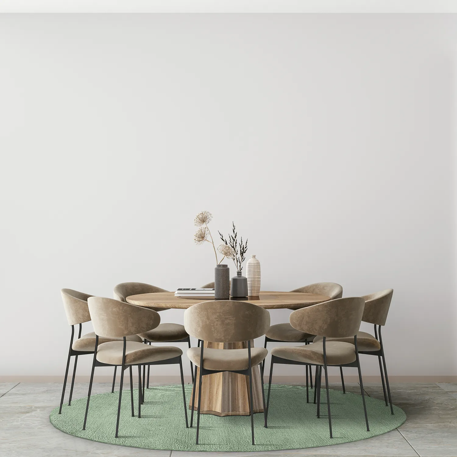 Tapis rond - Hamilton (vert)