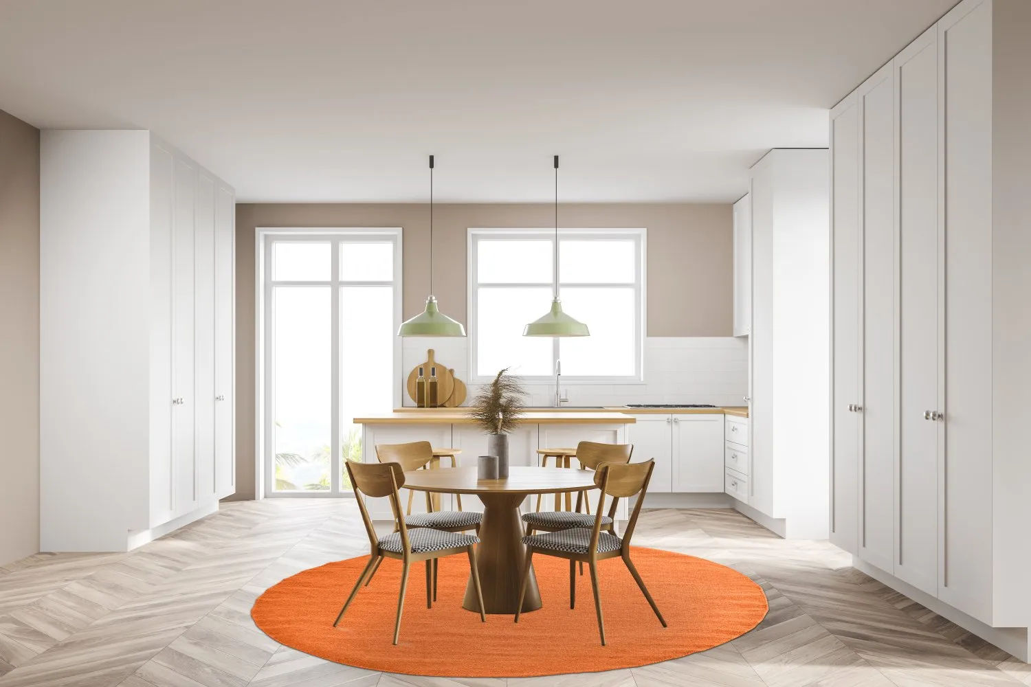 Tapis rond - Hamilton (Orange Peel)
