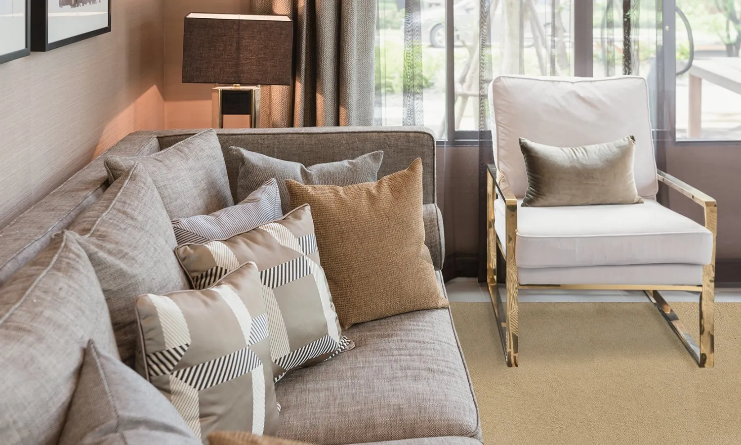 Tapis en laine - Hamilton (beige)