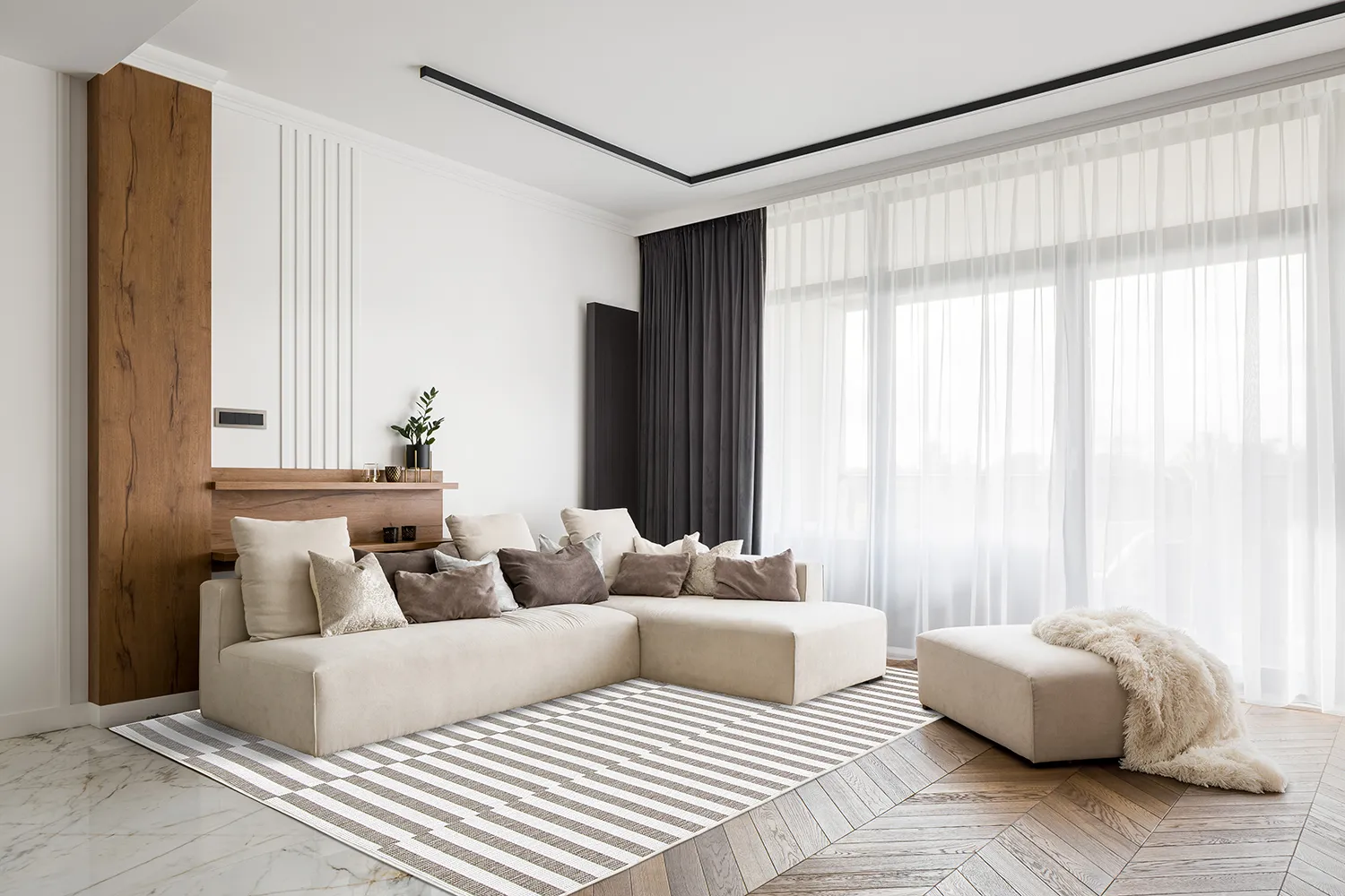 Tapis d’intérieur et d’extérieur - Otto (beige)