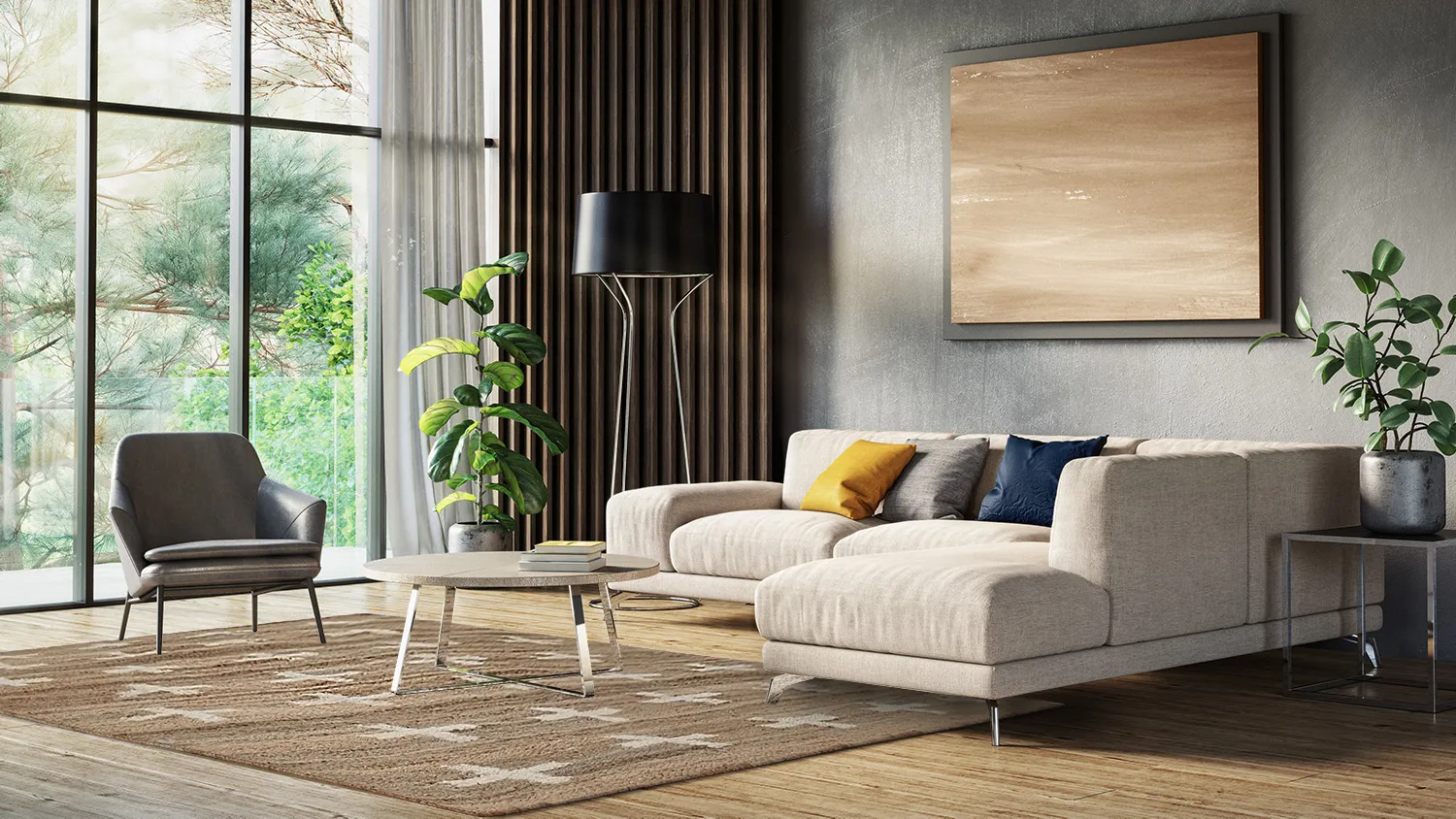 Tapis en laine - Palma (beige)