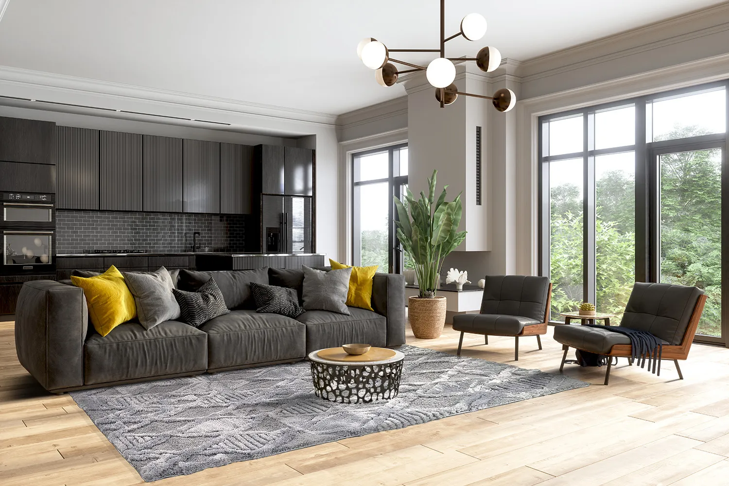 Tapis moelleux - Rostock (gris)
