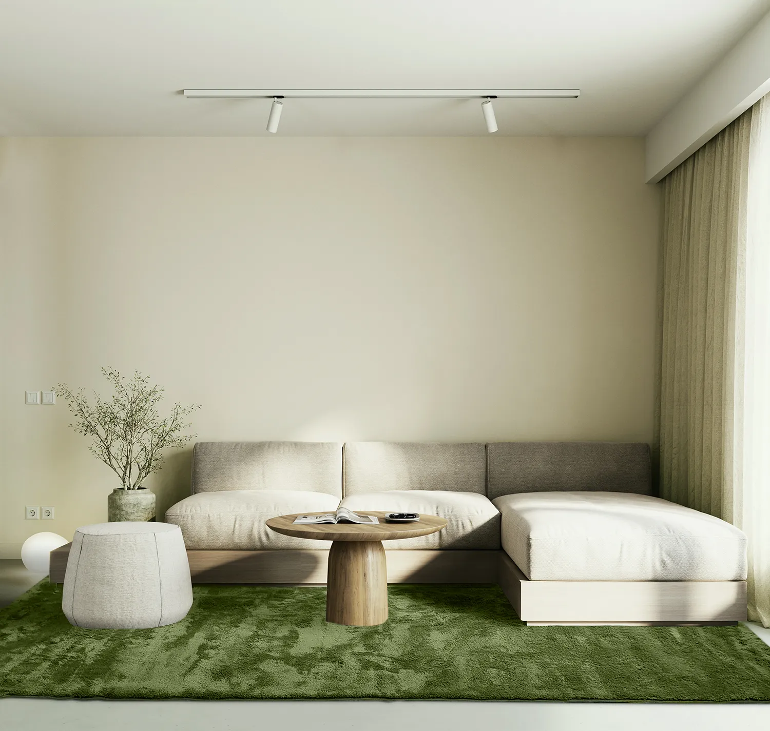 Tapis à poils longs - Aranga Super Soft Fur (vert olive)