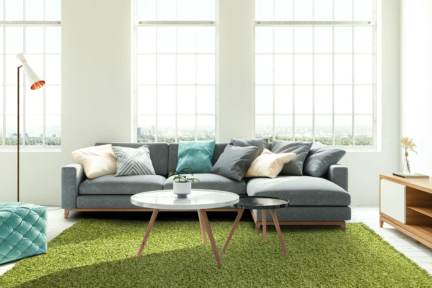 Tapis moelleux - Zoe (vert)