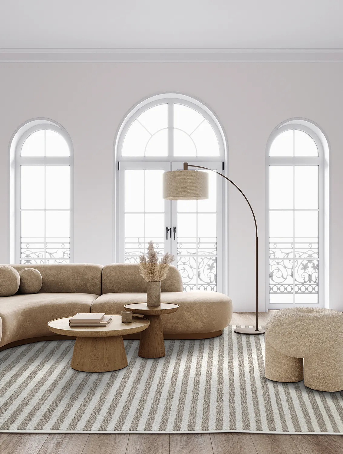 Shaggy Intérieur-Extérieur - Baldwin (crème/beige)