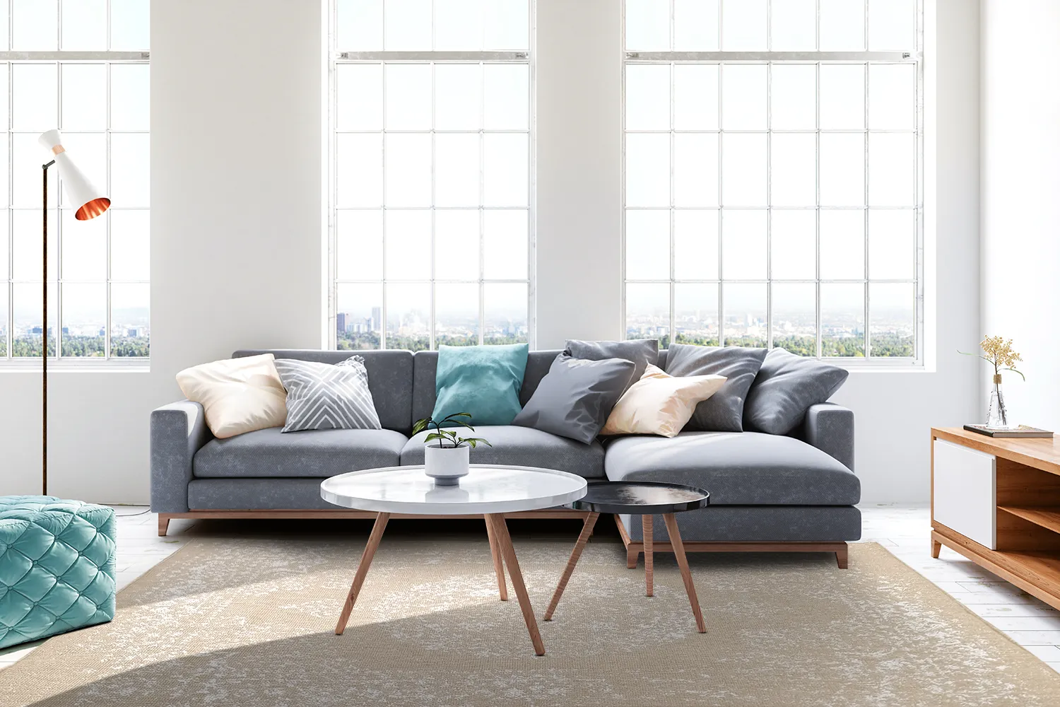 Tapis d’intérieur et d’extérieur - Ellstin (beige)