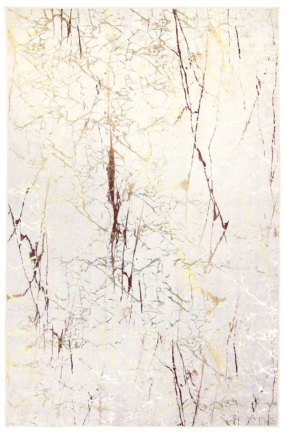 Tapis Wilton - Alden (blanc cassé/doré)
