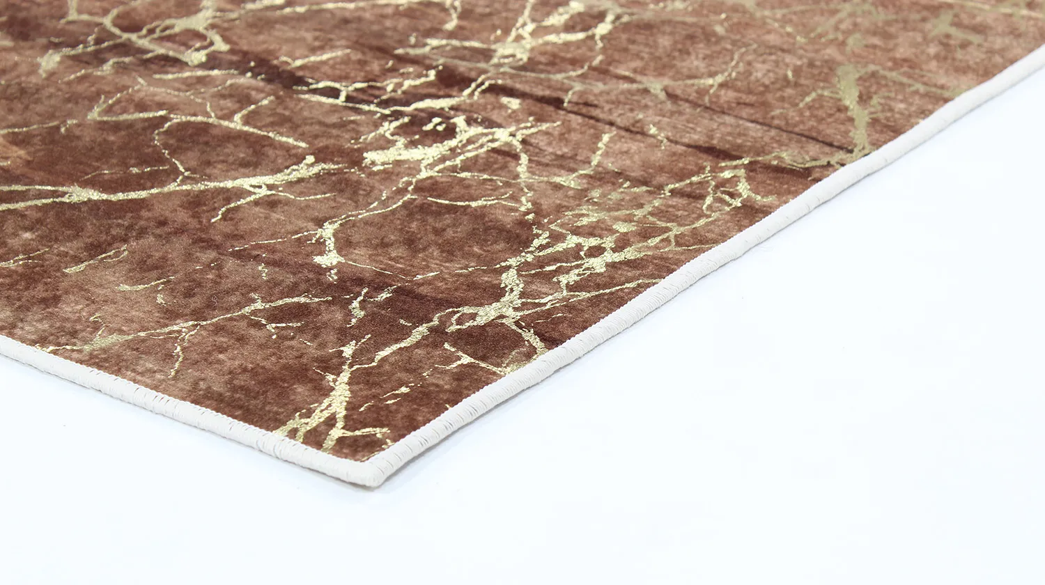 Tapis Wilton - Alden (marron/doré)