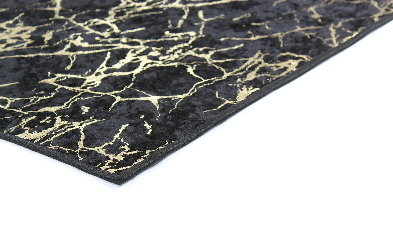 Tapis Wilton - Alden (noir/doré)