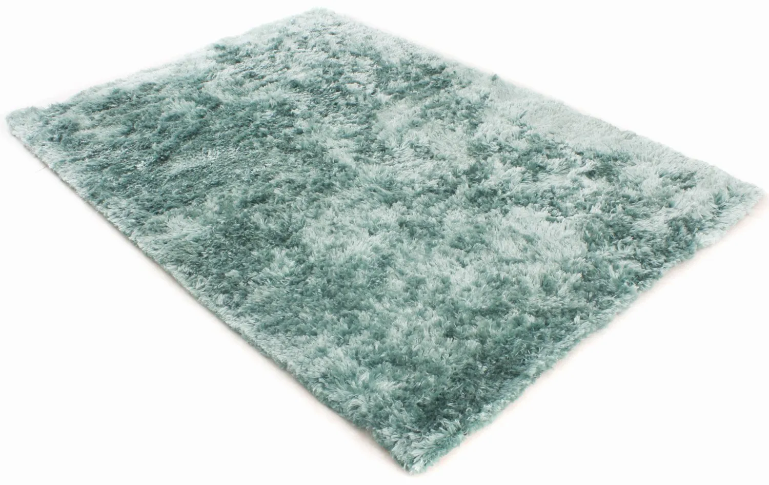 Tapis à poils longs - Janjira (bleu-vert)