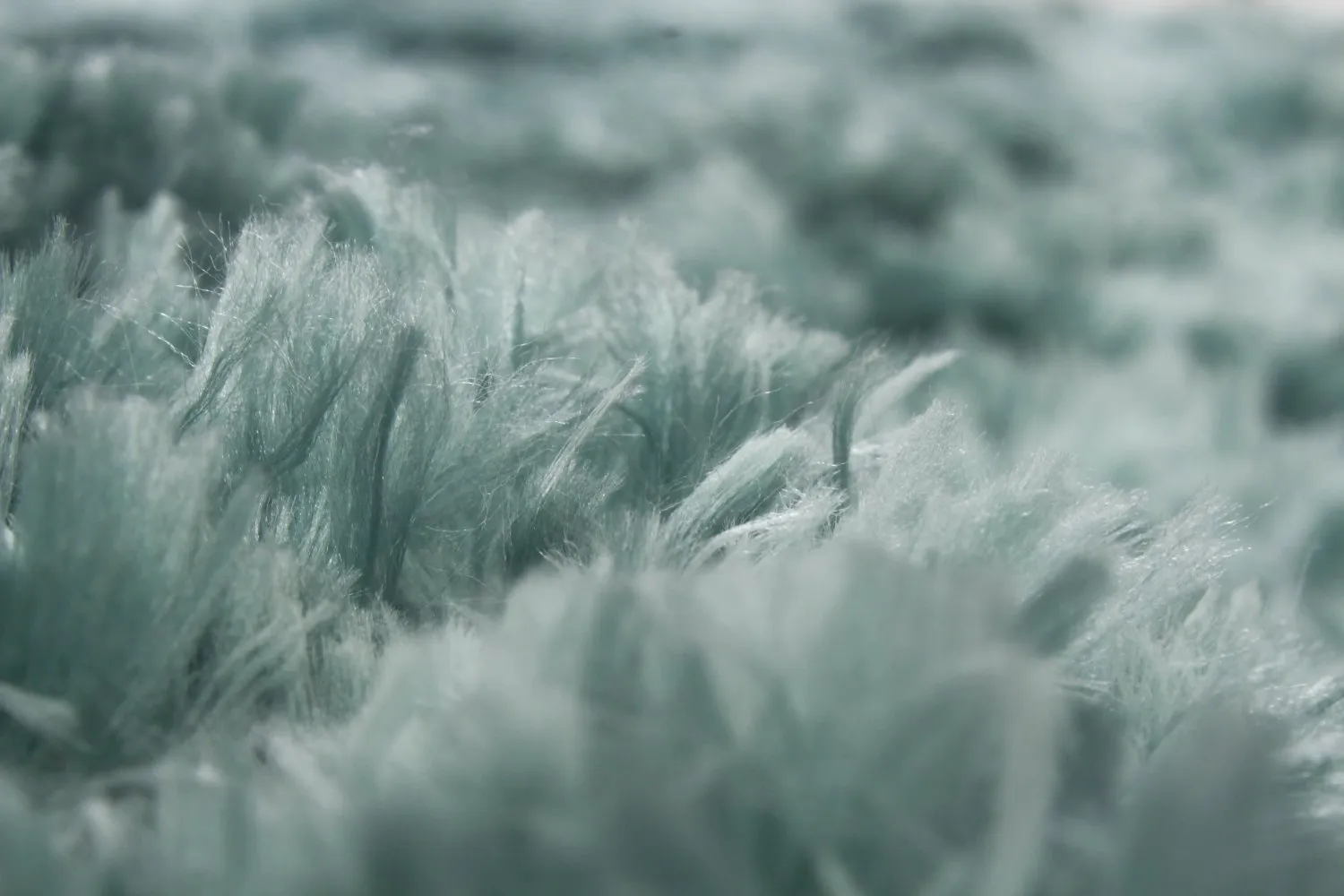 Tapis à poils longs - Janjira (bleu-vert)