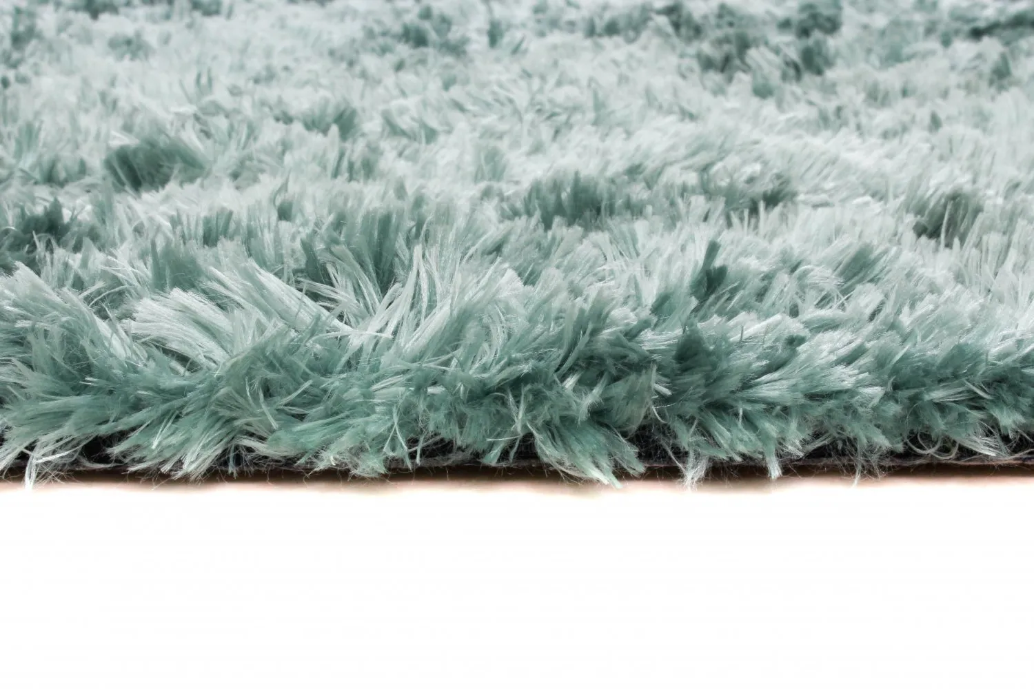 Tapis à poils longs - Janjira (bleu-vert)