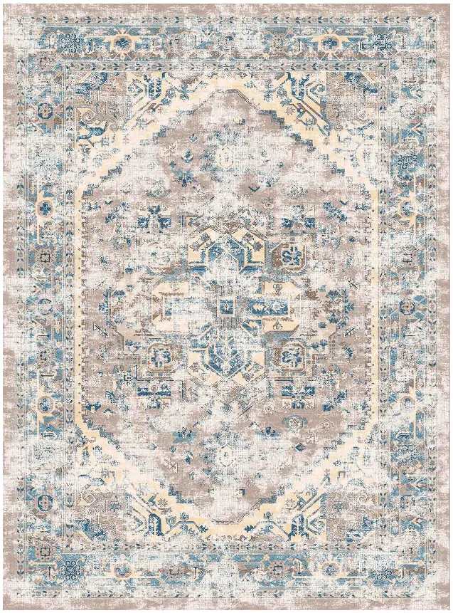 Tapis Wilton - Javis (bleu/multicolore)