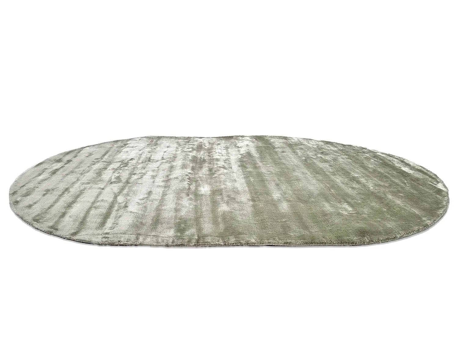 Tapis ovale en viscose - Jodhpur Special Luxury Edition (vert)