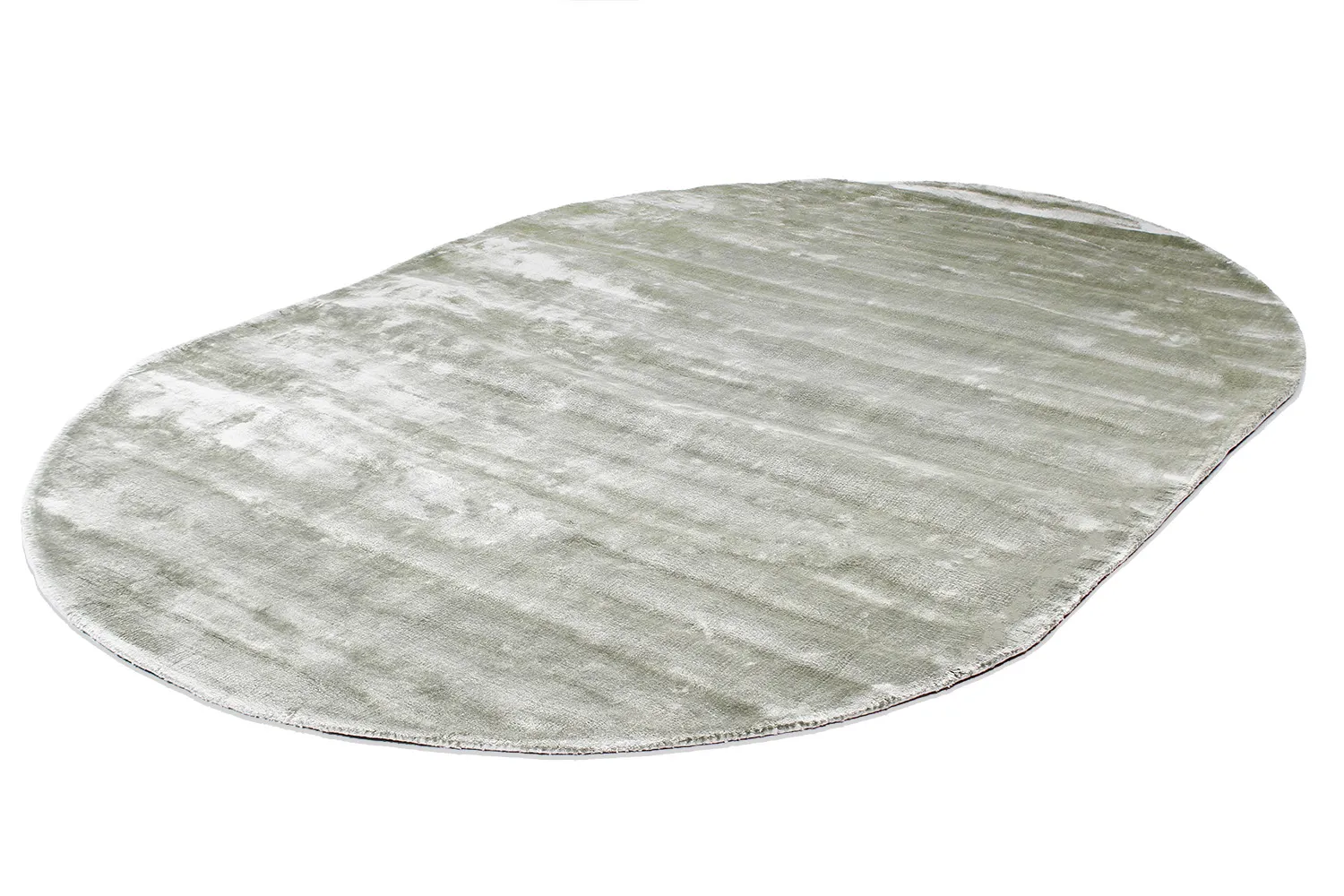 Tapis ovale en viscose - Jodhpur Special Luxury Edition (vert)
