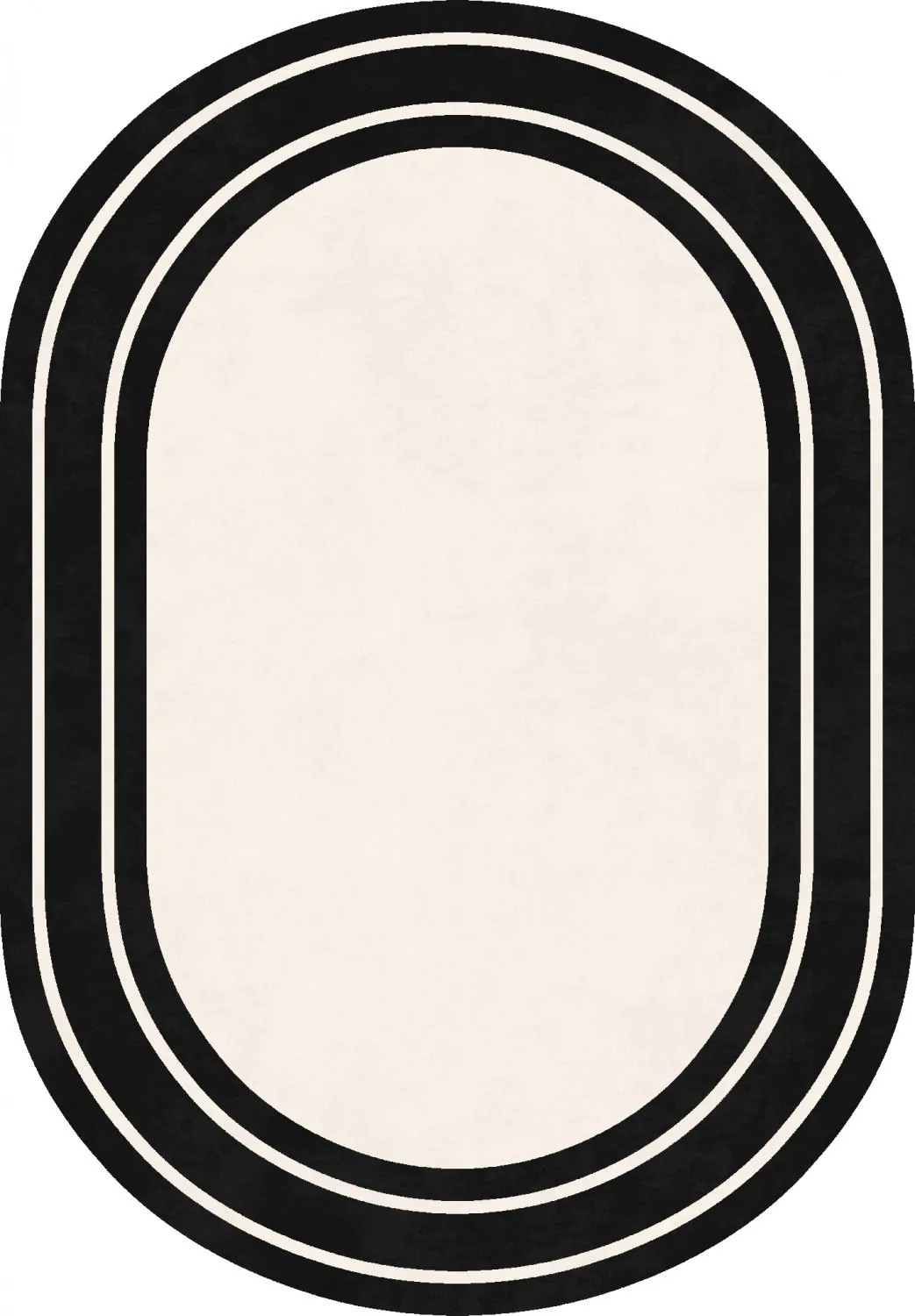 Tapis ovale - Josie (noir)