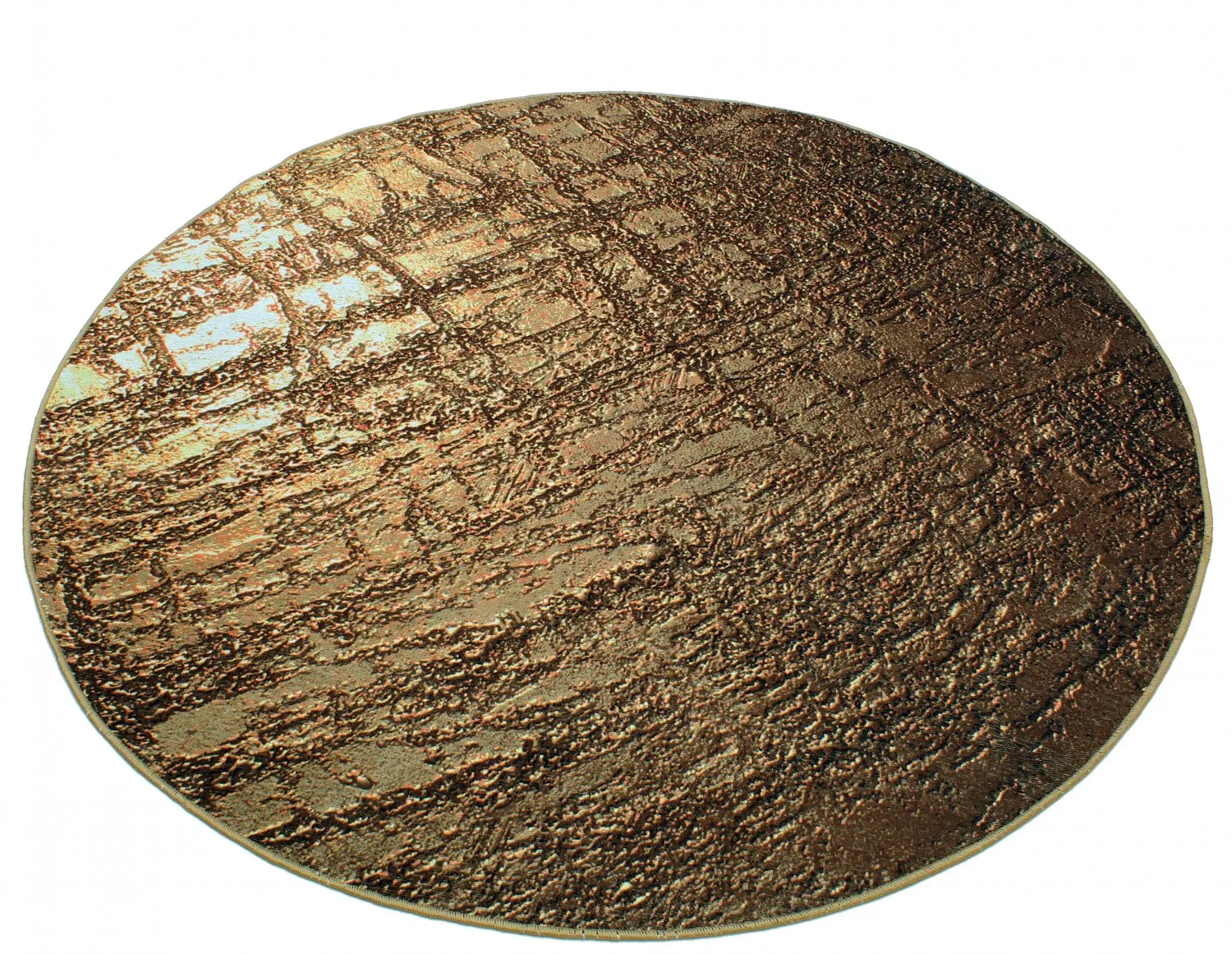 Tapis rond - Junes (doré)