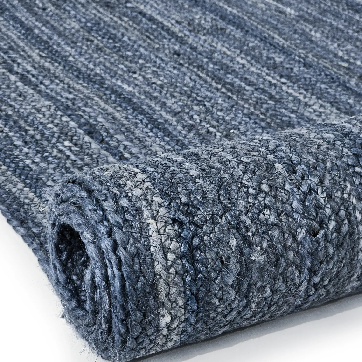 Tapis en jute - Amasia (bleu)