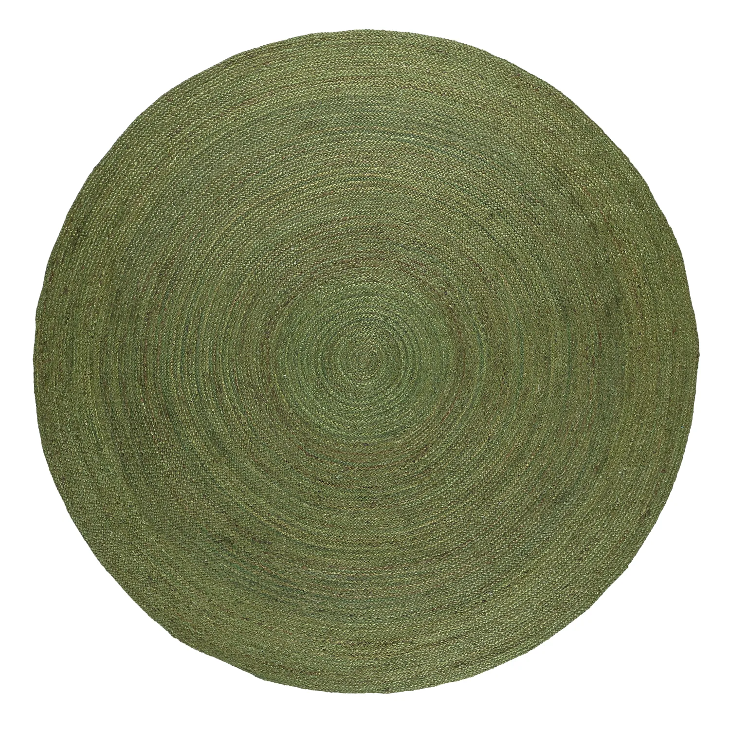 Tapis rond en jute - Amasia (vert militaire)