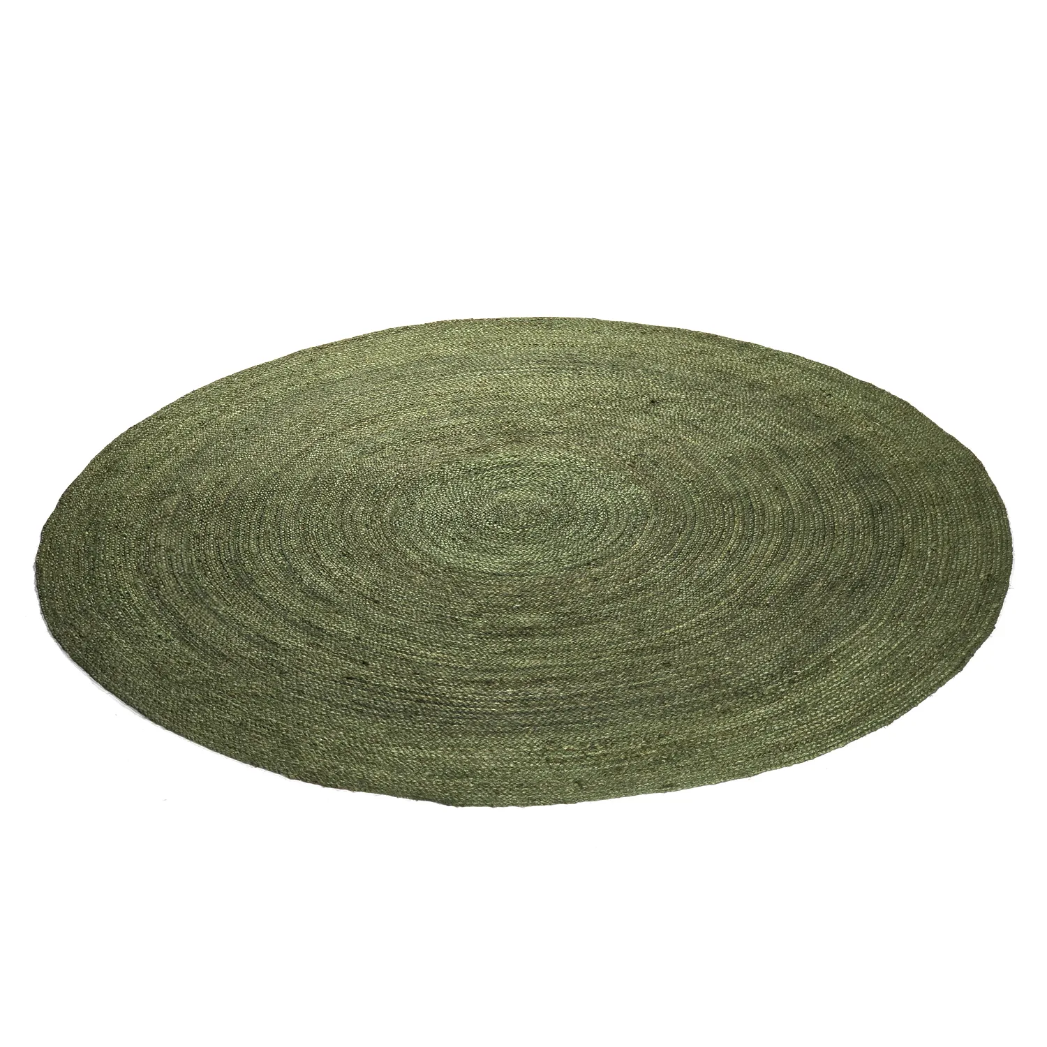 Tapis rond en jute - Amasia (vert militaire)