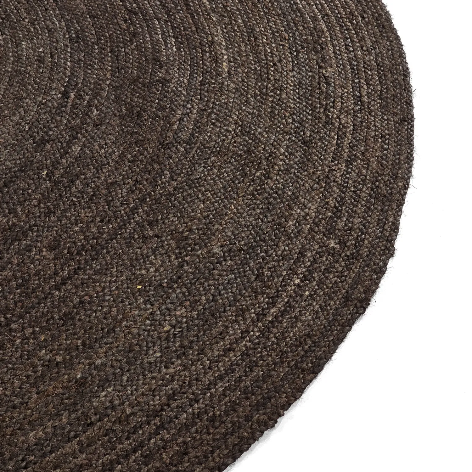 Tapis rond en jute - Amasia (gris foncé)