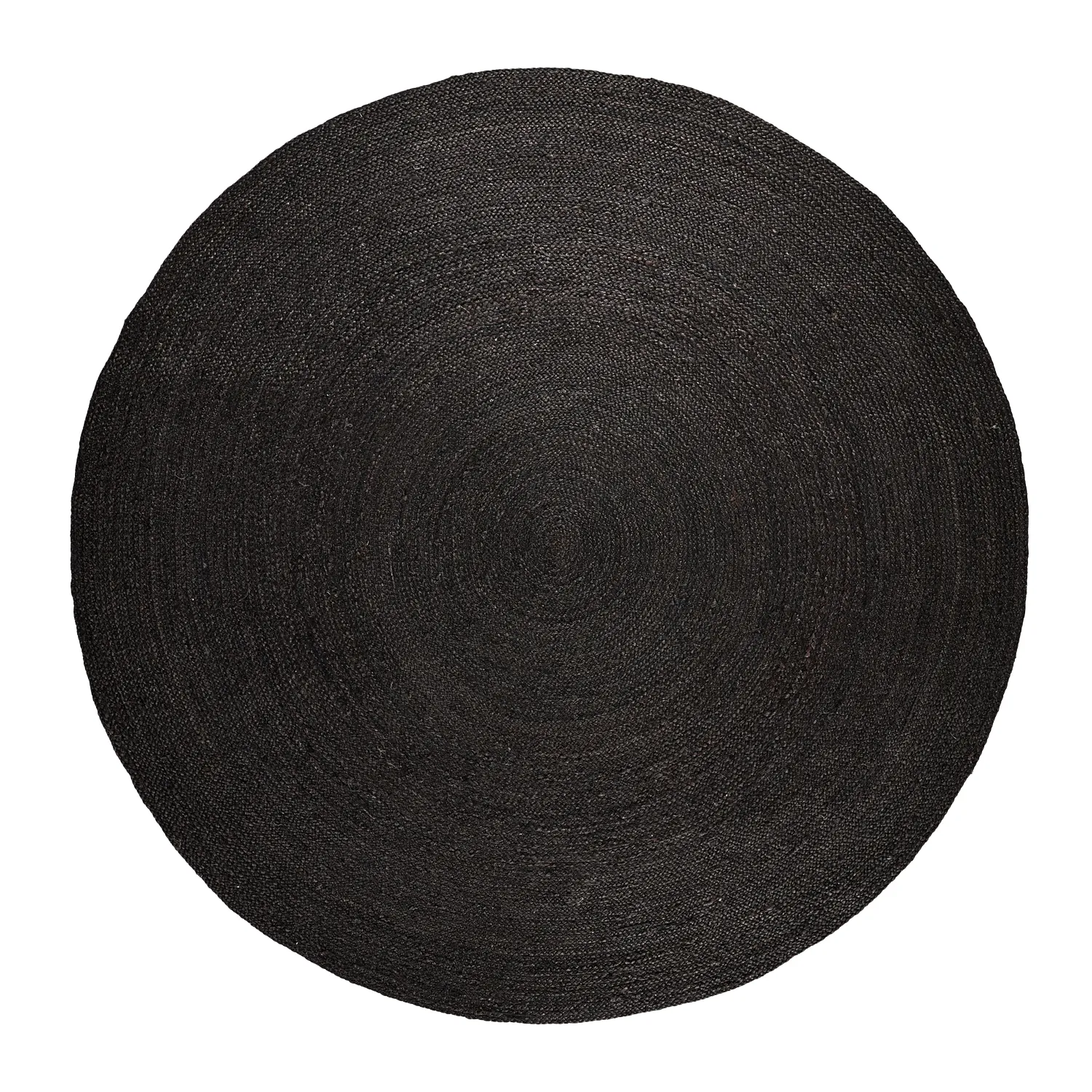 Tapis rond en jute - Amasia (noir)
