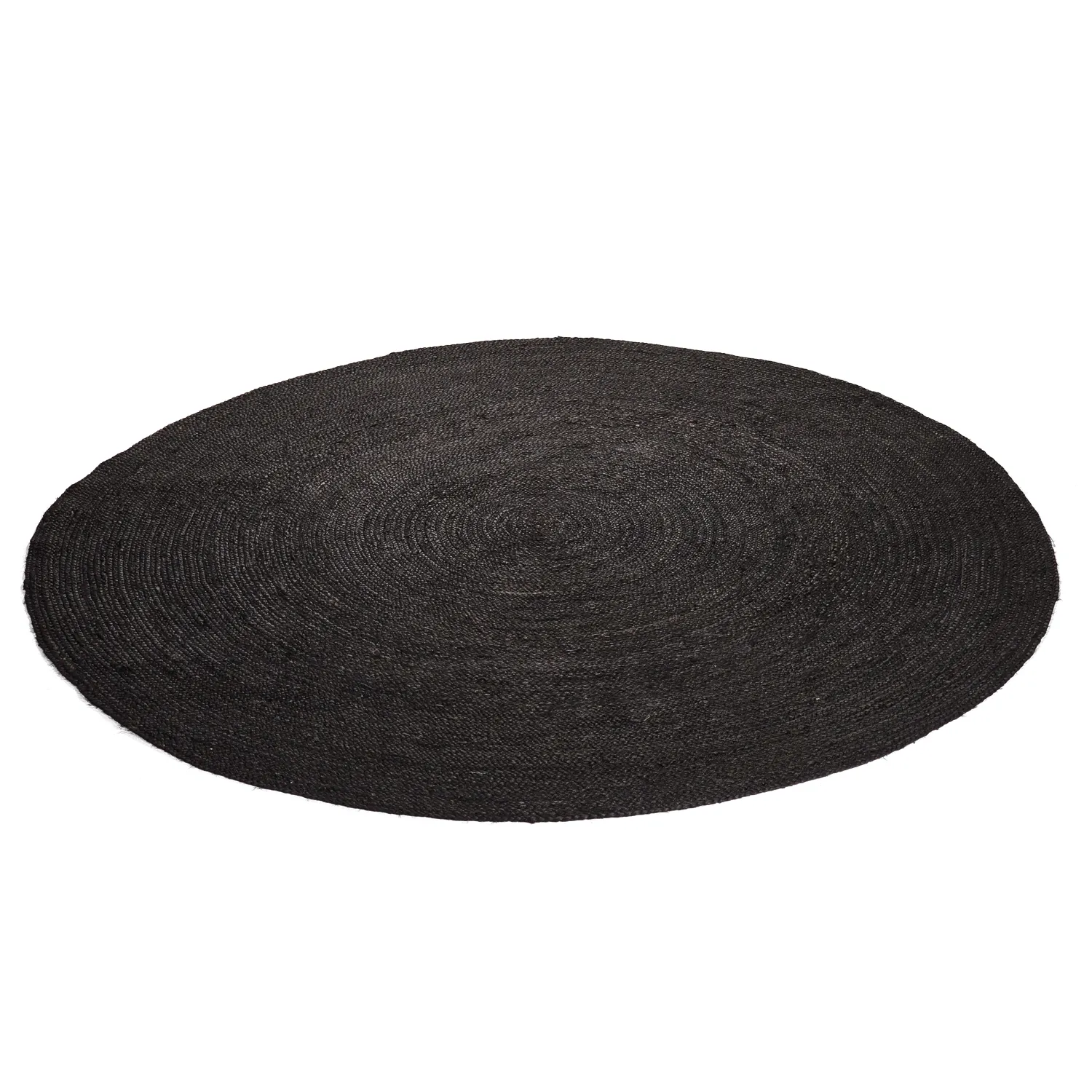 Tapis rond en jute - Amasia (noir)