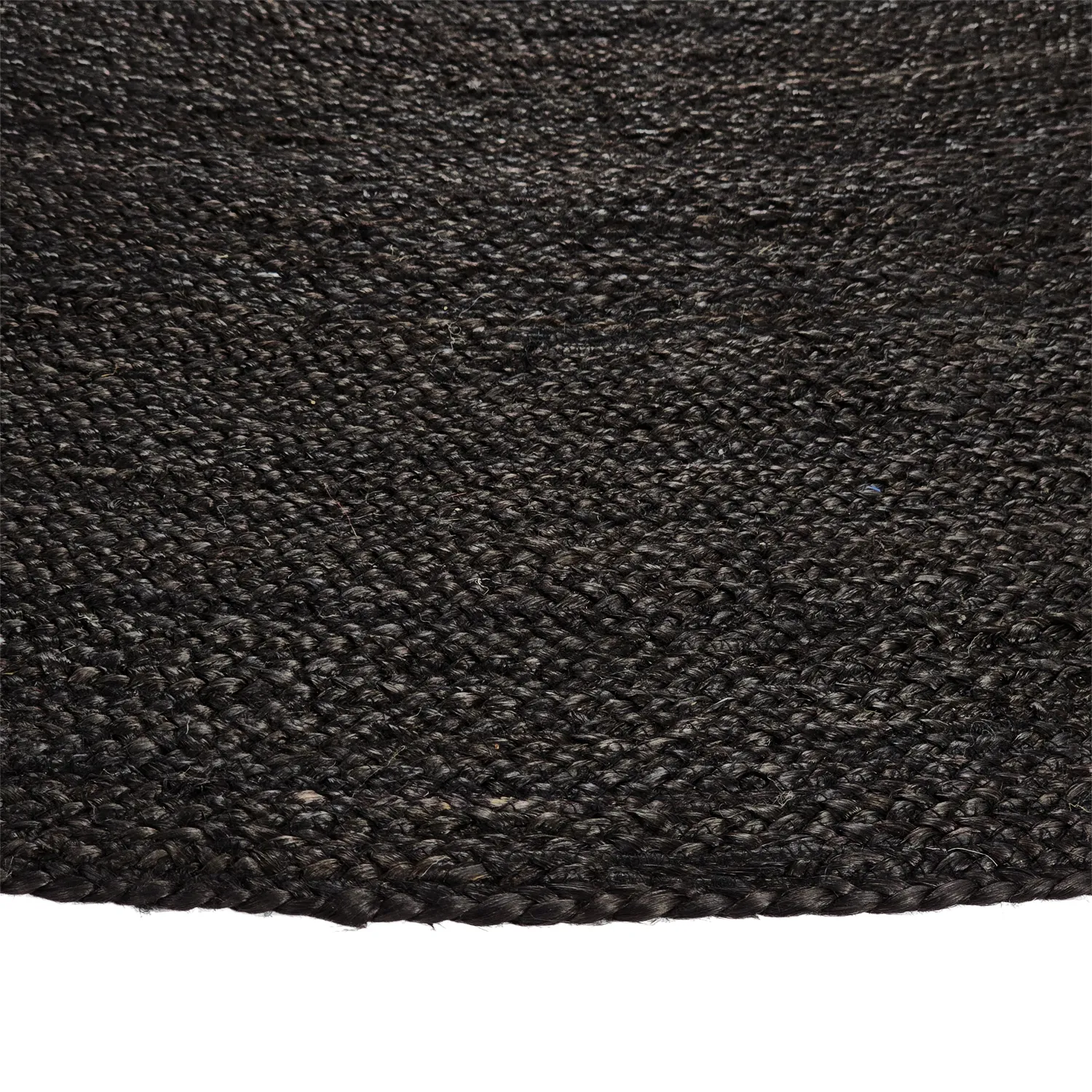 Tapis rond en jute - Amasia (noir)