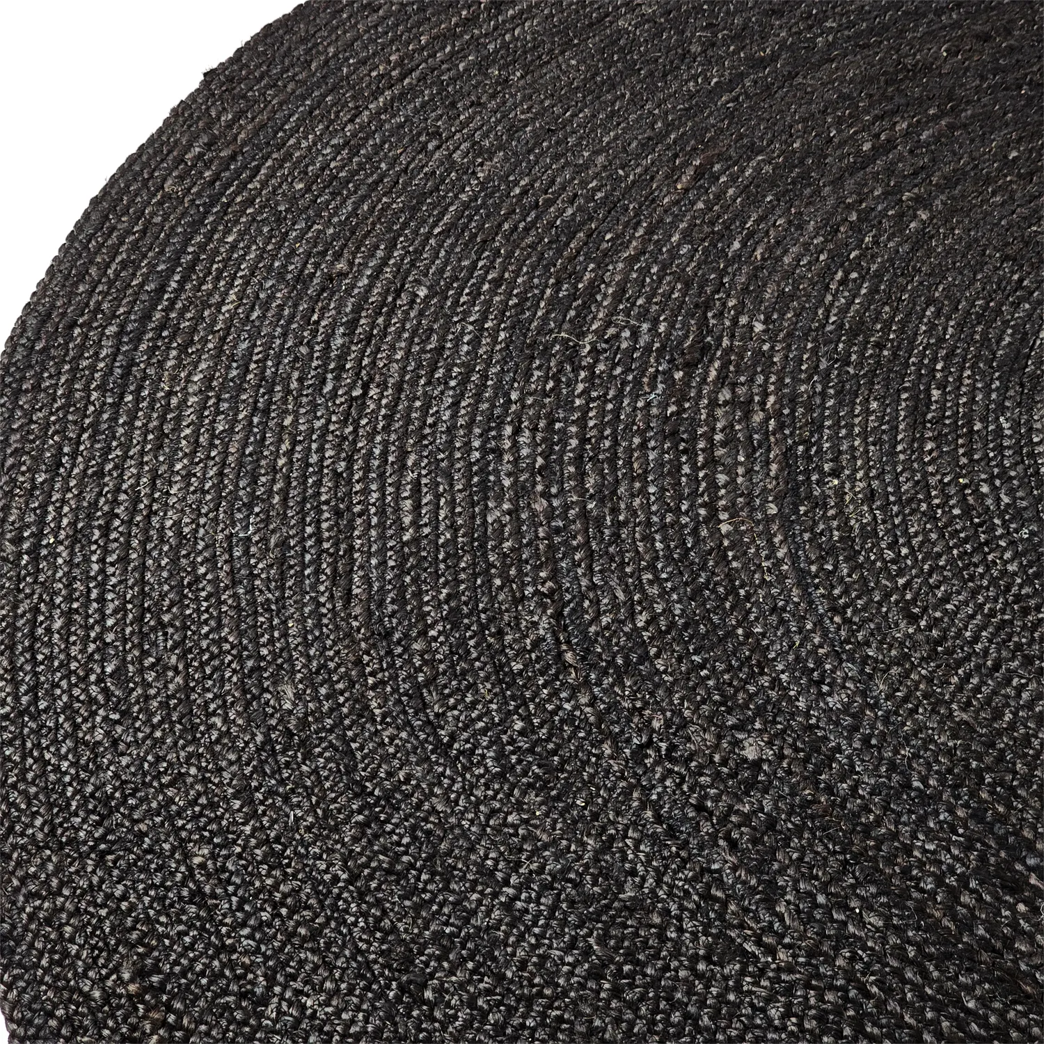 Tapis rond en jute - Amasia (noir)