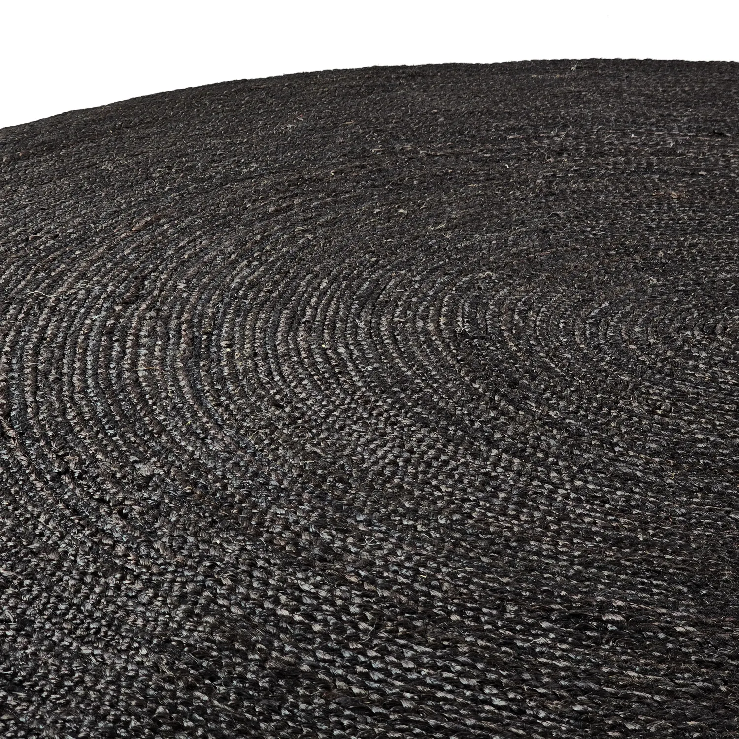 Tapis rond en jute - Amasia (noir)