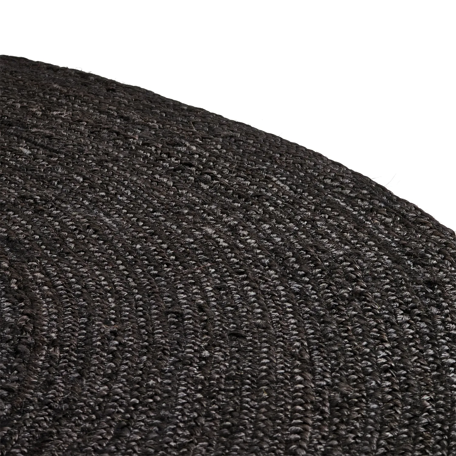 Tapis rond en jute - Amasia (noir)