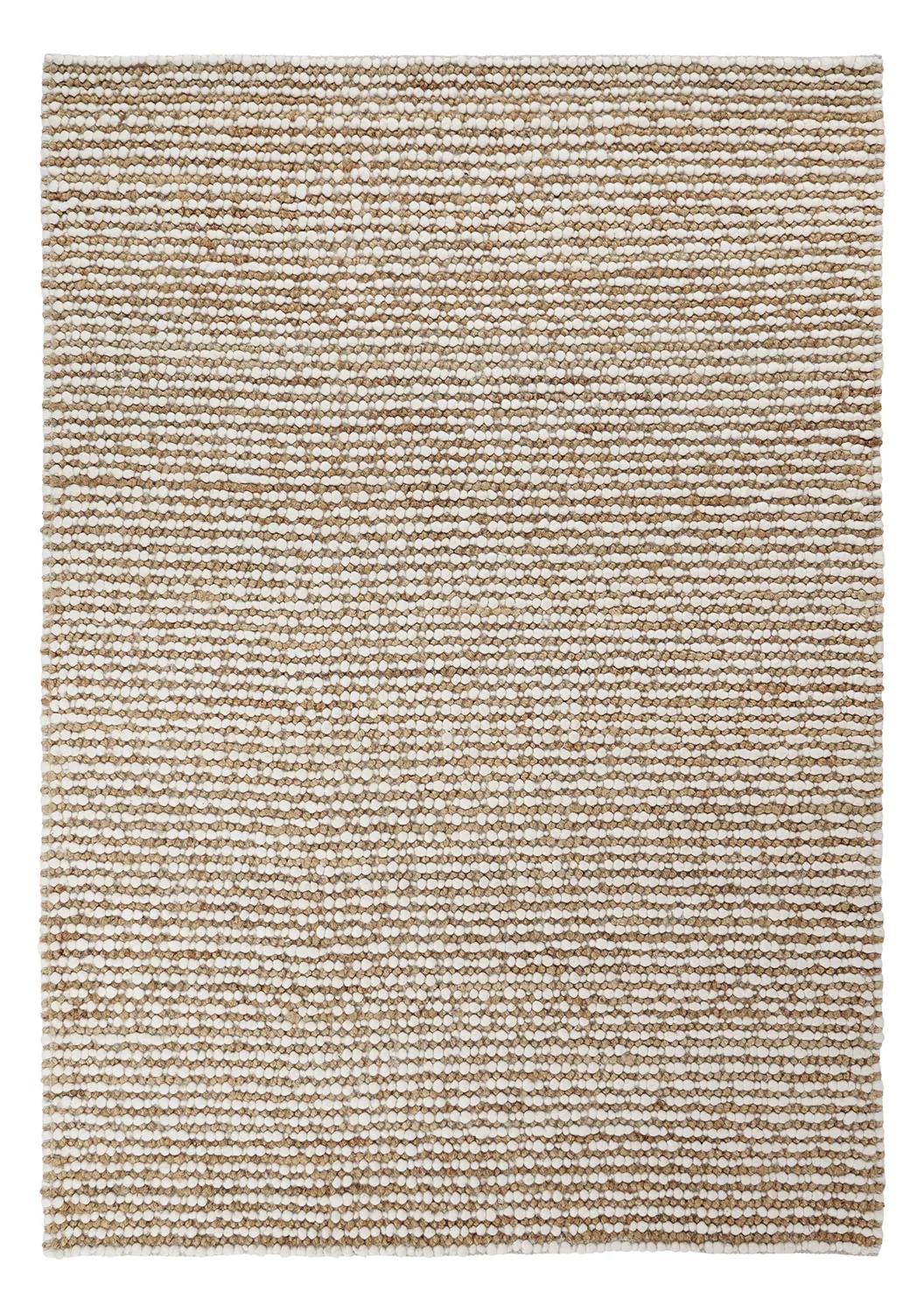 Tapis chanvre - Bally Jute/wool Bubble (nature/blanc)