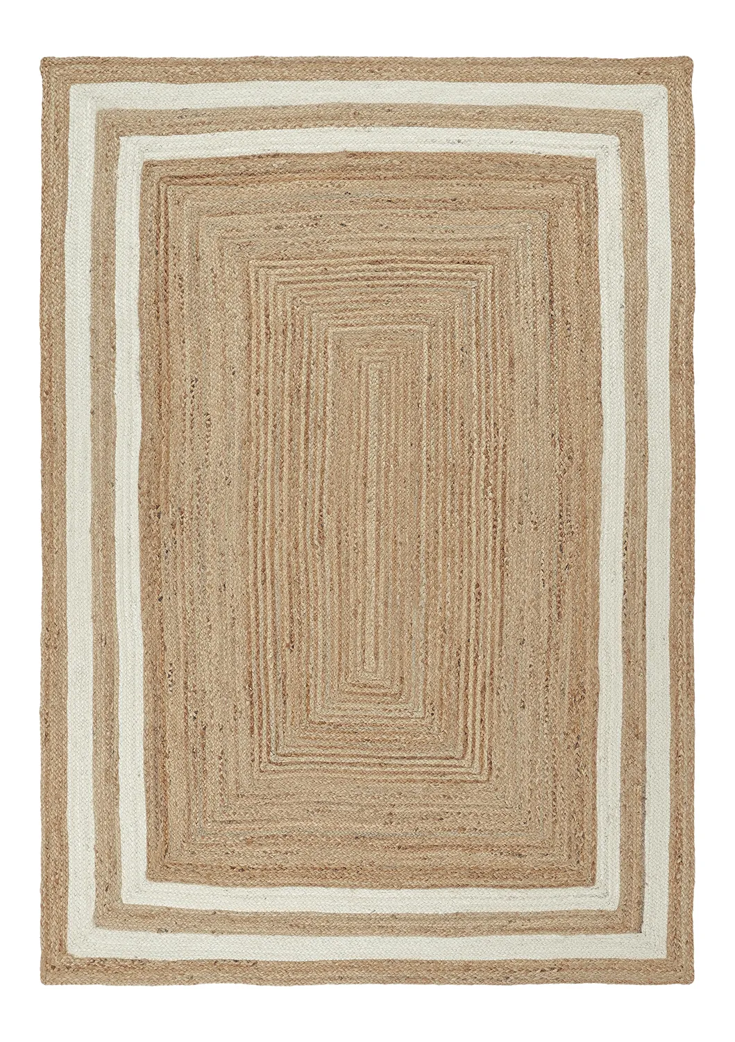 Tapis chanvre - Jessore (nature/blanc)