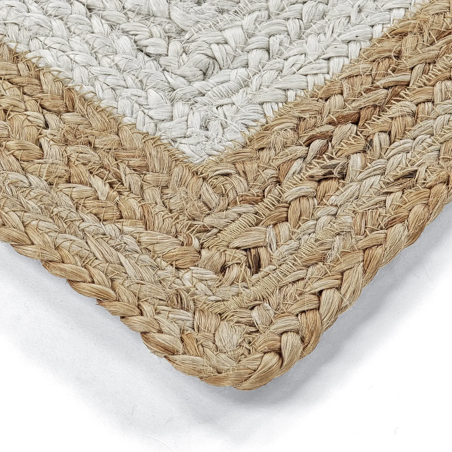 Tapis chanvre - Jessore (nature/blanc)