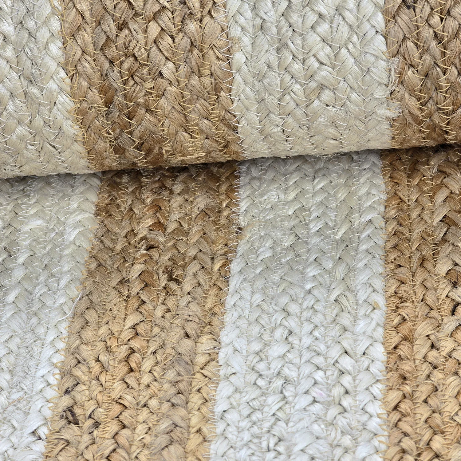 Tapis chanvre - Jessore (nature/blanc)